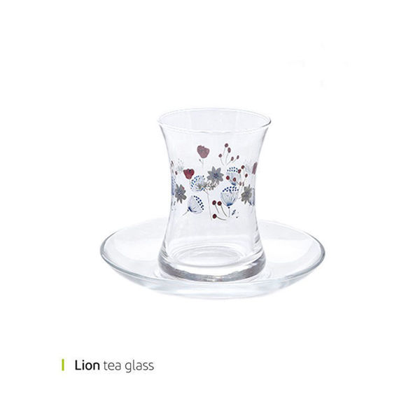 Lion tea glass