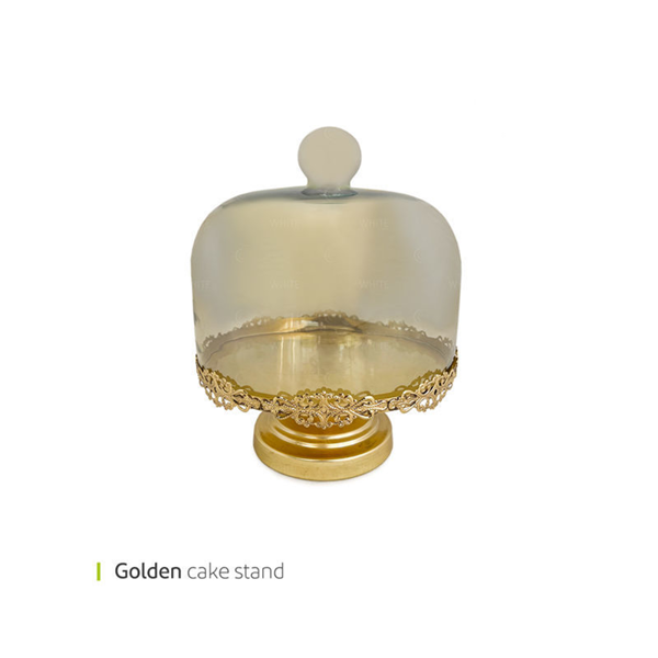 Golden cake stand