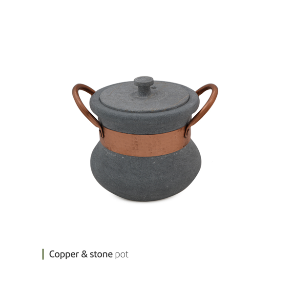 Picture of Copper & stone pot