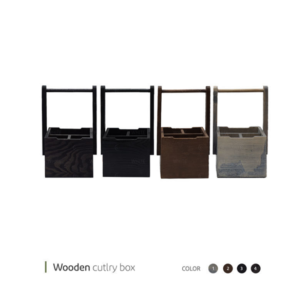 Picture of wooden cutlery box