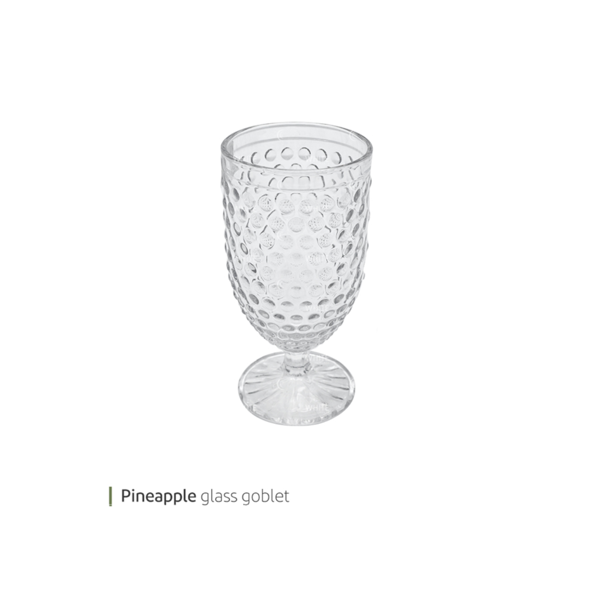 Pineapple glass goblet