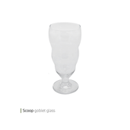 Scoop goblet glass