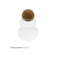 Stripe pumpkin Decanter