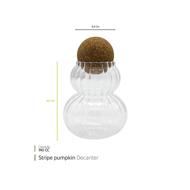 Stripe pumpkin Decanter