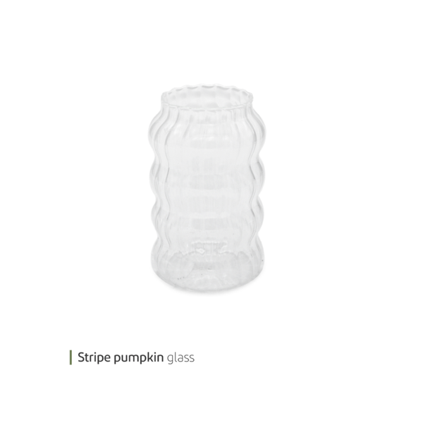Stripe pumpkin glass