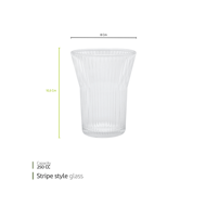 Stripe style glass