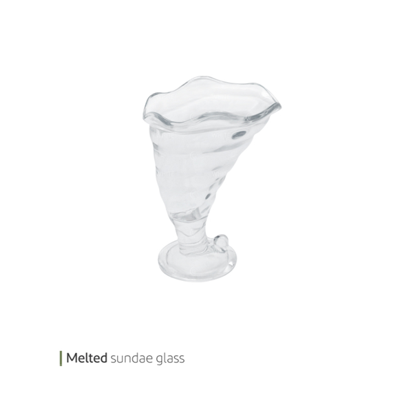 Melted sundae glass