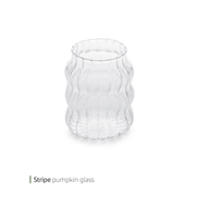 Stripe pumpkin glass