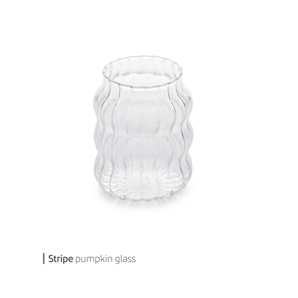 Stripe pumpkin glass
