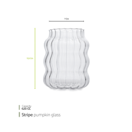 Stripe pumpkin glass