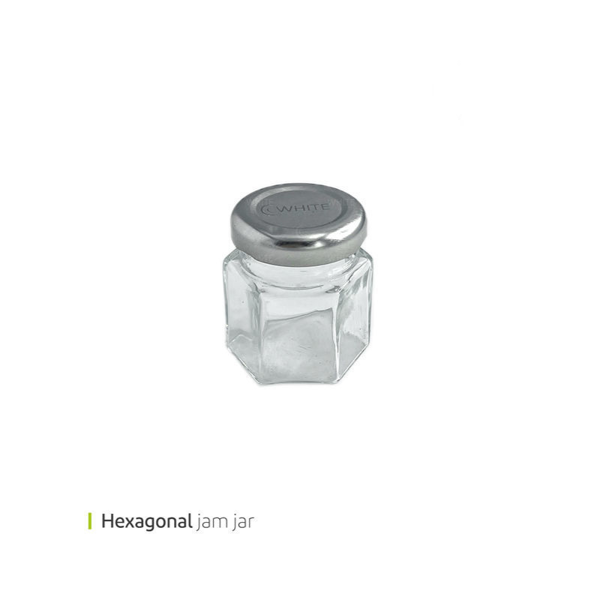 Hexagonal jam jar