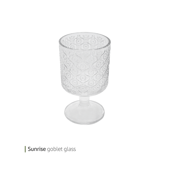 Sunrise goblet glass
