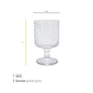 Sunrise goblet glass