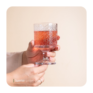 Sunrise goblet glass