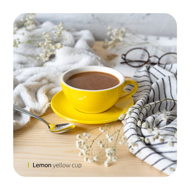 Lemon yellow cup