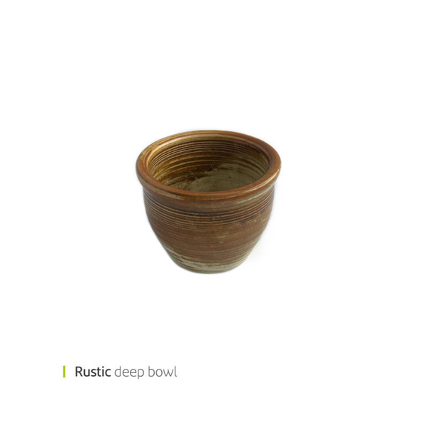 Rustic deep bowl