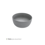 Matte gray soup bowl
