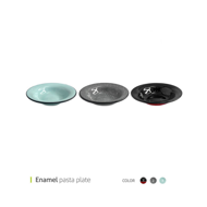 Enamel pasta plate