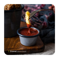 Enamel sauce bowl