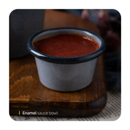 Enamel sauce bowl