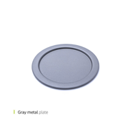 Gray metal plate