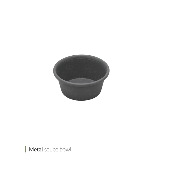 Metal sauce bowl