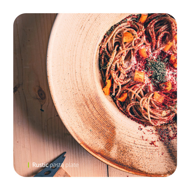 Rustic pasta plate