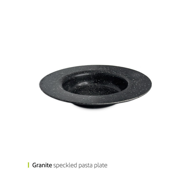 Granite speckled pasta plate