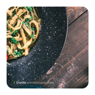 Granite speckled pasta plate
