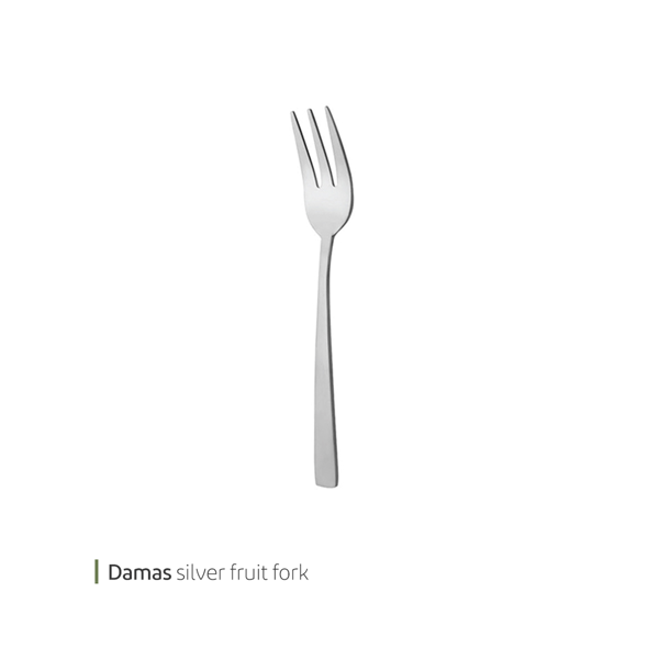 Damas silver fruit fork